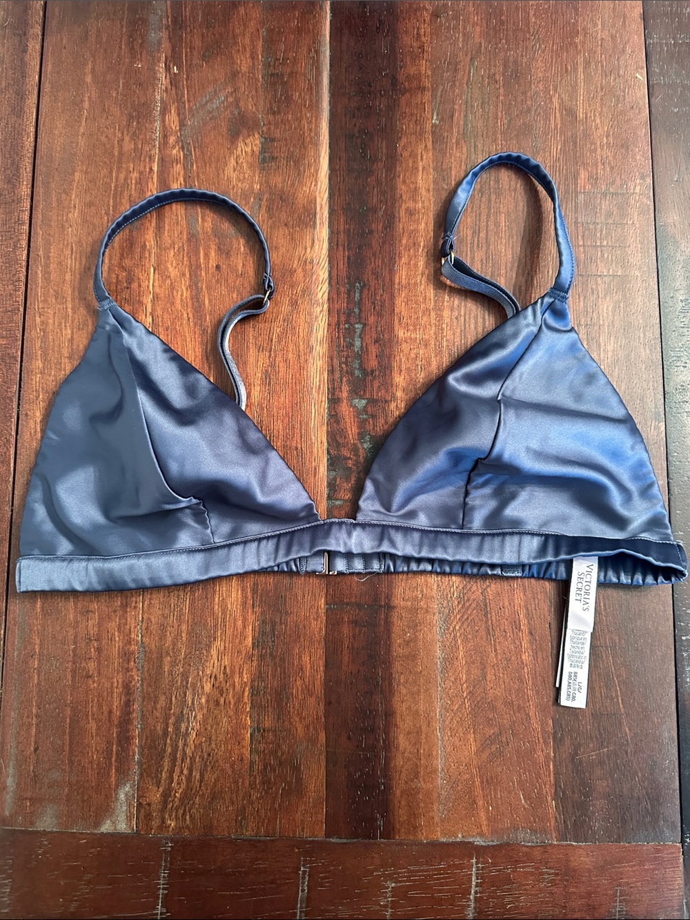 Victoria’s Secret Blue Triangle Satin Bralette